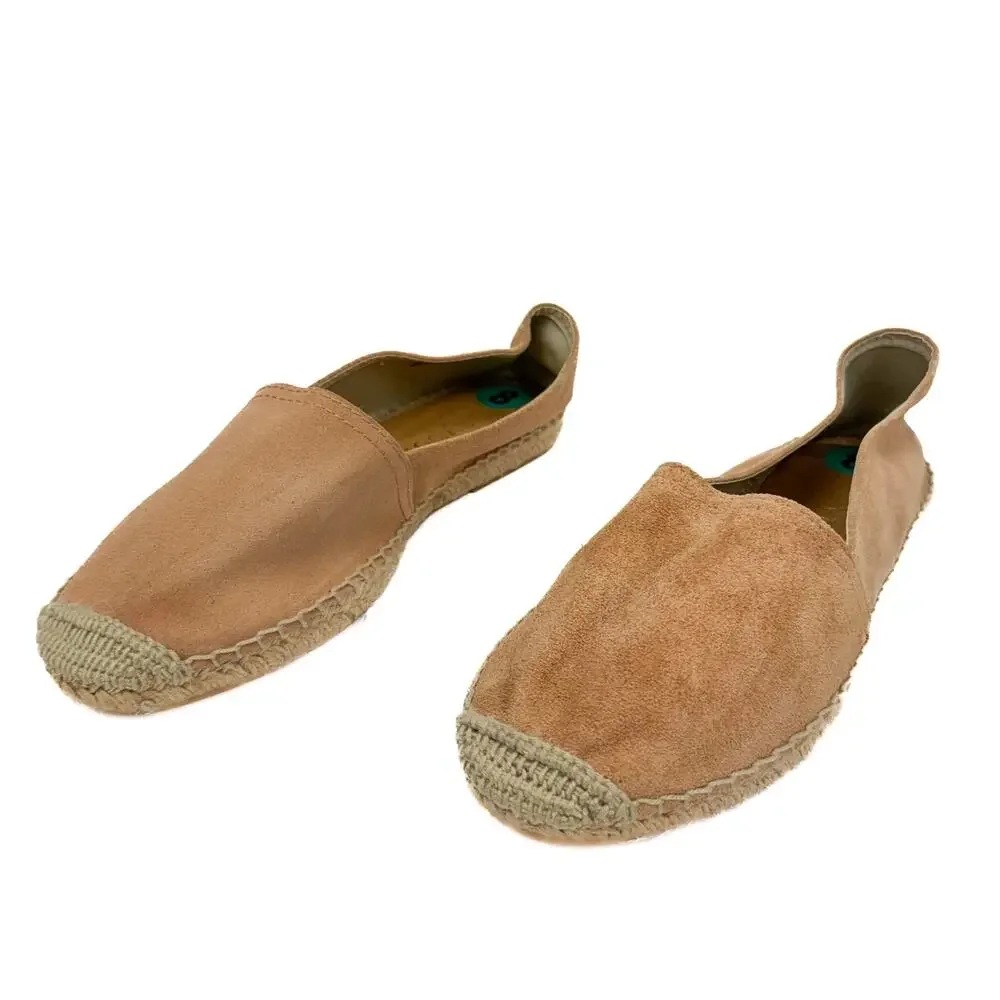 maypol Pink Suede Leather Espadrille Flats Sz‎ 8 Lightweight Soft Comfort Boho